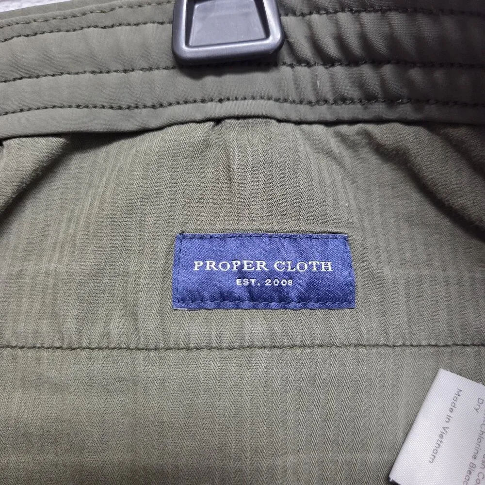 Proper Cloth Pants Mens 46x30 Green The Milano Performance Jogger Travel Comfort